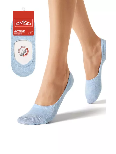 Подследники с меланжевым эффектом omsa active 171 blu melange, , 36-38 (23-25), OMSA, - 1