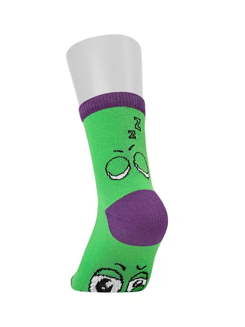Носки детские (смайлики) omsa kids calzino 21p42 erba, , 35-38 (20-22), OMSA, - 2