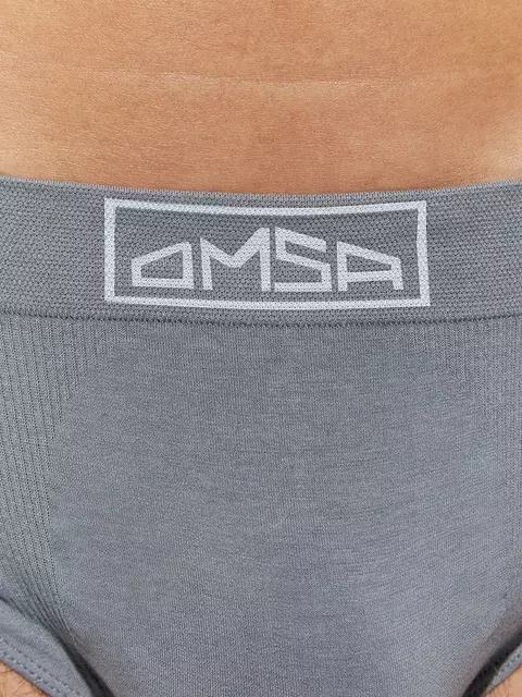 Трусы мужские «слипы» бесшовные omsa 2121s fumo, , 48 (L), OMSA, - 4