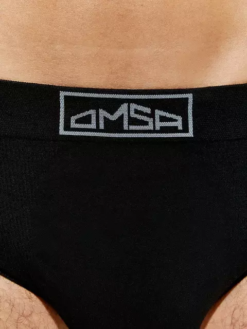 Трусы мужские «слипы» бесшовные omsa 2121s nero, , 54 (3XL), OMSA, - 5