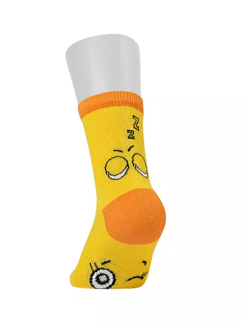Носки детские (смайлики) omsa kids calzino 21p42 giallo, , 35-38 (20-22), OMSA, - 2
