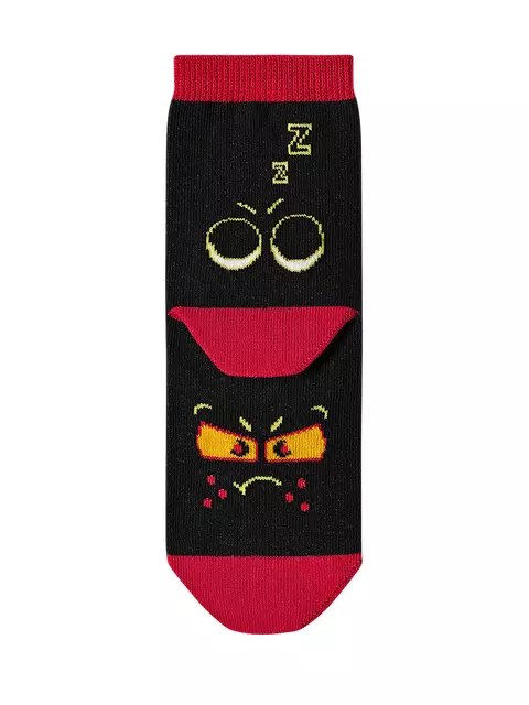 Носки детские (смайлики) omsa kids calzino 21p42 nero, , 35-38 (20-22), OMSA, - 4