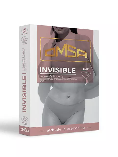 Трусы «слипы» в рубчик omsa omd 2215b invisible ribana slip corallo, , 42 (XS), OMSA, - 5