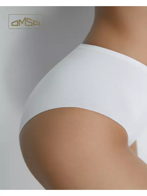 Женские трусы-слипы из микрофибры omsa oms222 slip midi bianco, , 44 (2/S), OMSA, - 3