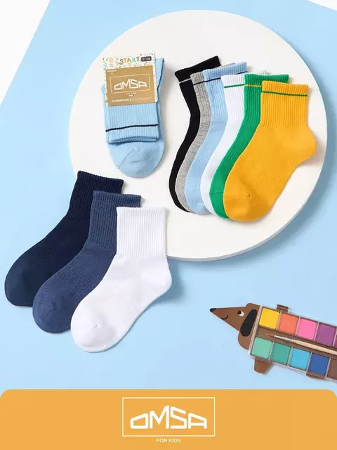 Носки детские с высокой резинкой omsa kids calzino 21s05 blu сhiaro, , 23-26 (14-16), OMSA, - 2