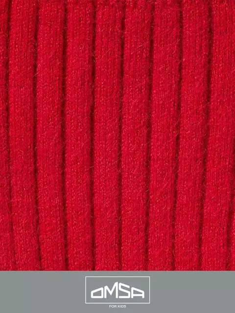 Детские носки с шерстью omsa kids calzino 21c06 rosso, , 19-22 (12-14), OMSA, - 2