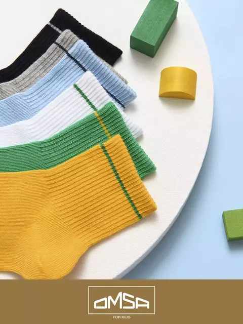 Носки детские с высокой резинкой omsa kids calzino 21s05 grigio melange, , 23-26 (14-16), OMSA, - 3