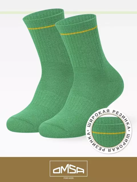 Носки детские с высокой резинкой omsa kids calzino 21s05 erba, , 23-26 (14-16), OMSA, - 1