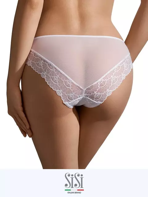 Трусы женские «слипы» из мягкой сетки sisi 2212b glamour slip bianco, , 42 (XS), SISI, - 3