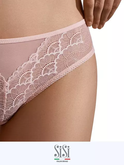 Трусы женские «слипы» из мягкой сетки sisi 2212b glamour slip cipria, , 42 (XS), SISI, - 5