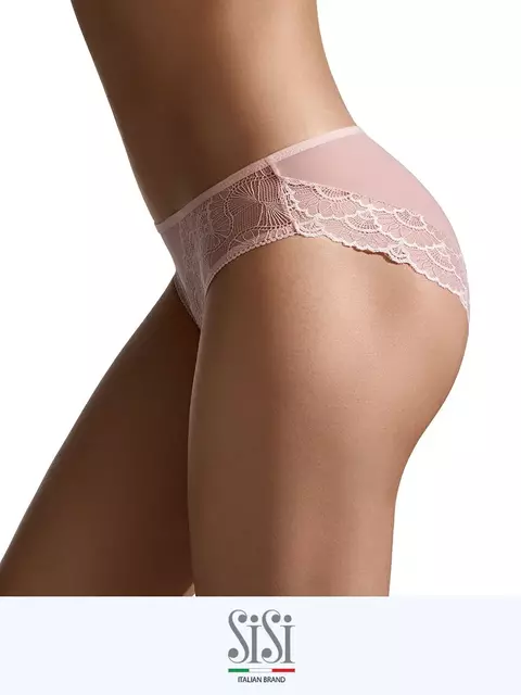 Трусы женские «слипы» из мягкой сетки sisi 2212b glamour slip cipria, , 42 (XS), SISI, - 4