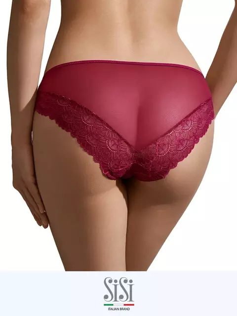 Трусы женские «слипы» из мягкой сетки sisi 2212b glamour slip bordo, , 42 (XS), SISI, - 3