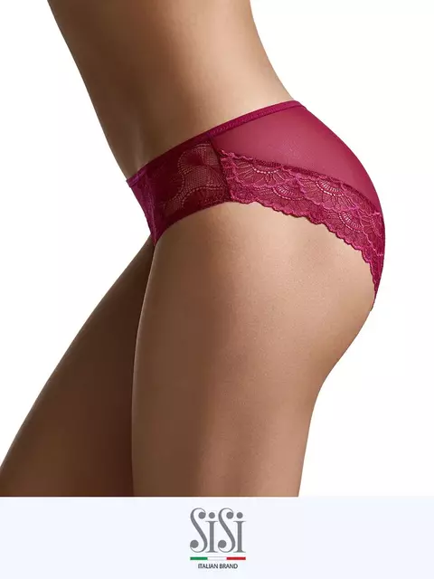 Трусы женские «слипы» из мягкой сетки sisi 2212b glamour slip bordo, , 42 (XS), SISI, - 4