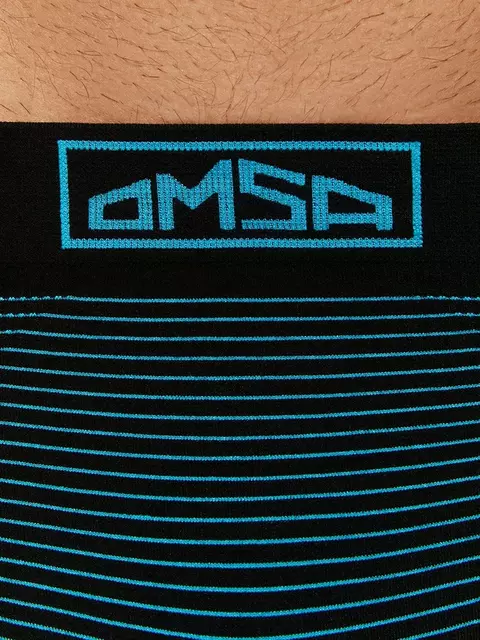 Трусы мужские «слипы» бесшовные omsa omu 2121s stripes vi nero, , 54 (3XL), OMSA, - 4