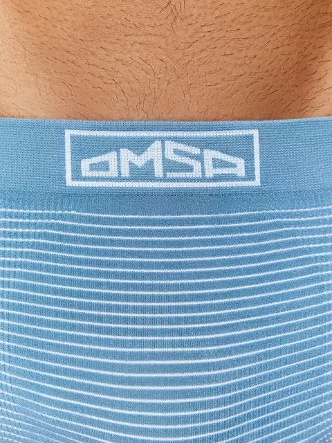 Трусы мужские «слипы» бесшовные omsa omu 2121s stripes vi blu сhiaro, , 54 (3XL), OMSA, - 4