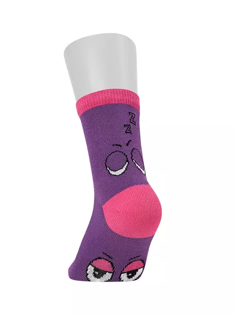 Носки детские (смайлики) omsa kids calzino 21p42 viola, , 35-38 (20-22), OMSA, - 2