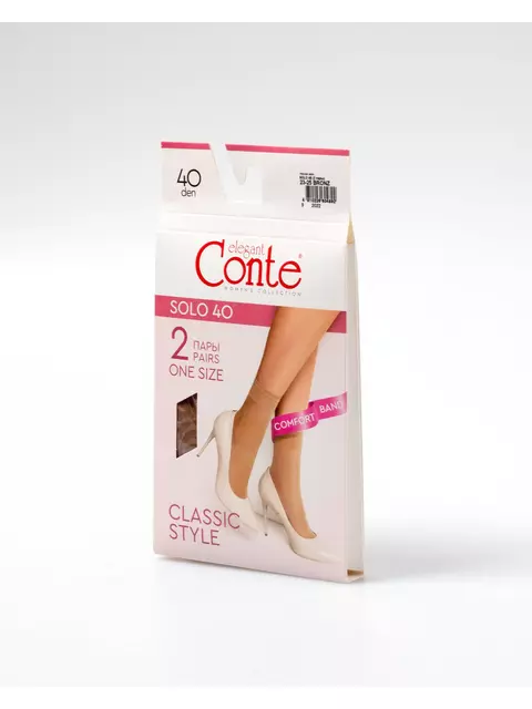 Носки женские solo 40 (2 пары) natural, 20С-200СП, 36-39 (23-25), CONTE ELEGANT,  - 2