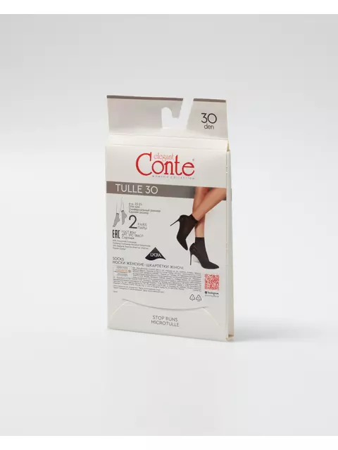 Носки женские tulle (2 пары) nero, 21С-186СП, 36-39 (23-25), CONTE ELEGANT,  - 6