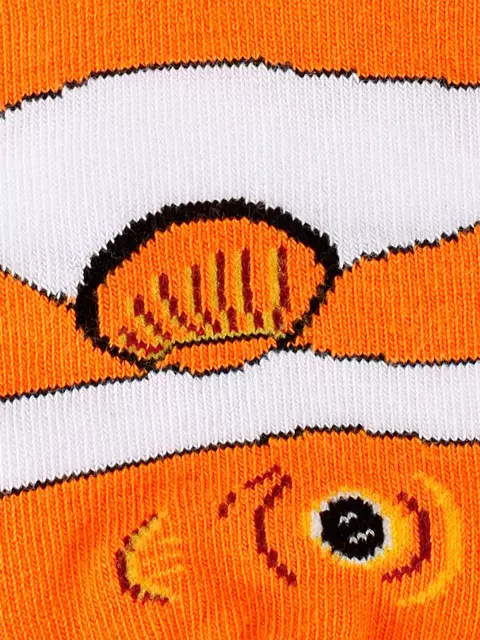 Детские укороченные носки (рыбки) omsa kids calzino 21p62 orange, , 23-26 (14-16), OMSA, - 2
