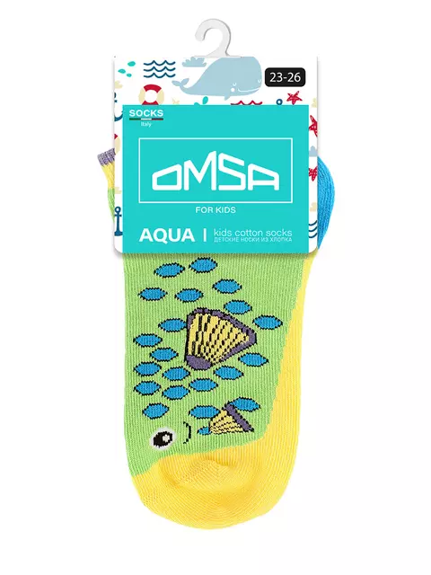 Детские укороченные носки (рыбки) omsa kids calzino 21p62 erba, , 23-26 (14-16), OMSA, - 4