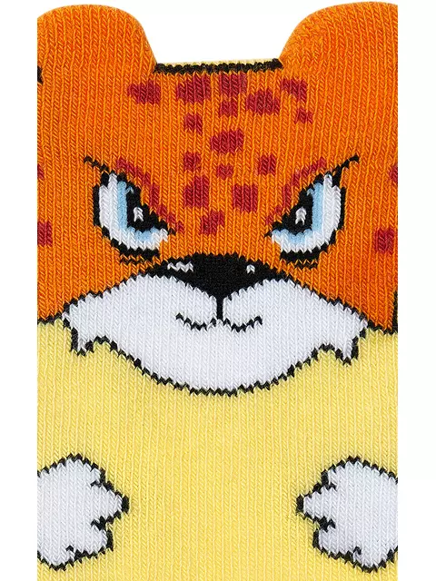 Носки детские с пикотами (зверята) omsa kids calzino 21p71 giallo, , 23-26 (14-16), OMSA, - 2