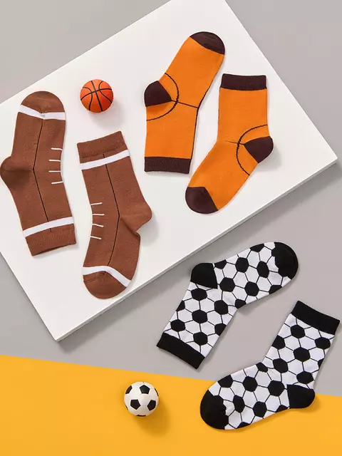 Носки детские с рисунком (мячи) omsa kids calzino 21s12 marrone, , 27-30 (16-18), OMSA, - 2