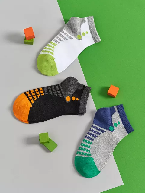 Носки детские укороченные omsa kids calzino 21s01 grigio melange, , 27-30 (16-18), OMSA, - 5