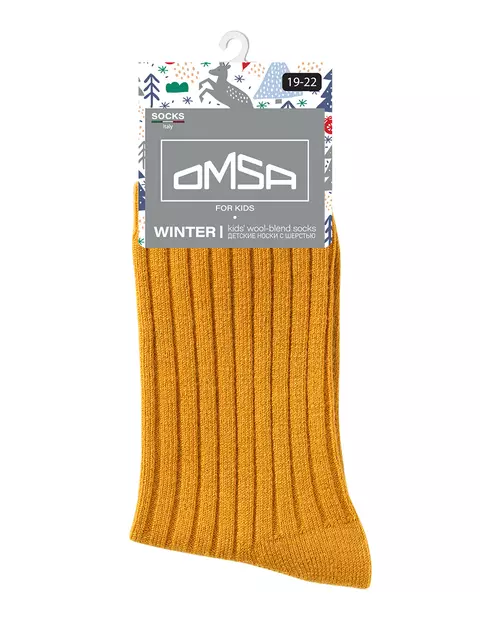 Детские носки с шерстью omsa kids calzino 21c06 ocra, , 19-22 (12-14), OMSA, - 4