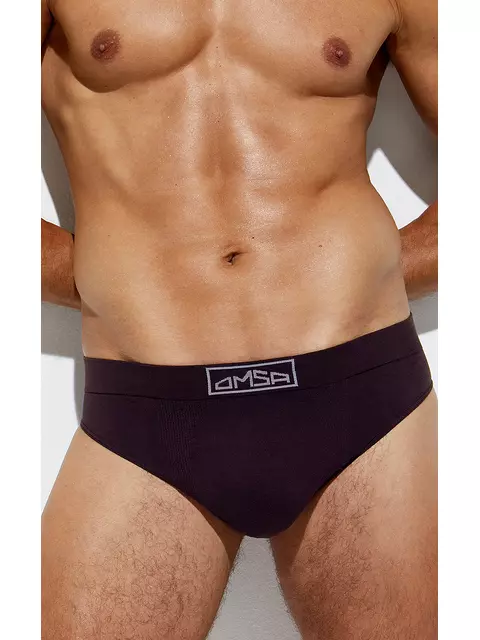 Трусы мужские «слипы» бесшовные omsa 2121s viola, , 54 (3XL), OMSA, - 1