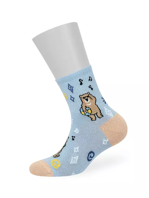 Носки детские (мишки) omsa kids calzino 21p75 blu chiaro, , 23-26 (14-16), OMSA, - 2