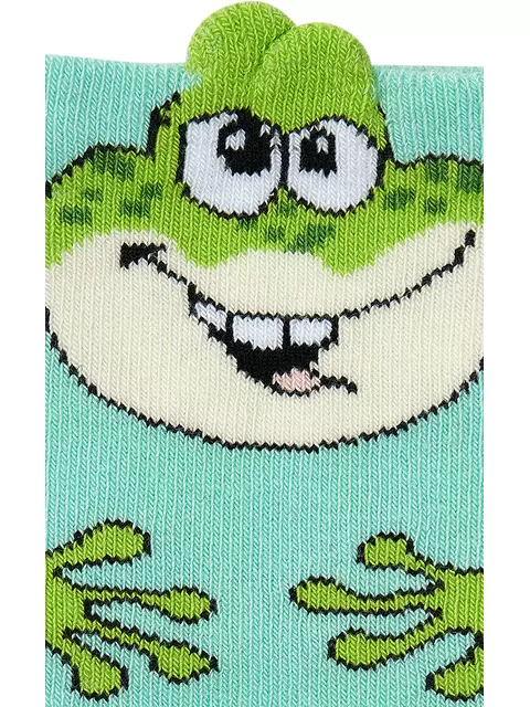 Носки детские с пикотами (зверята) omsa kids calzino 21p71 erba, , 19-22 (12-14), OMSA, - 2