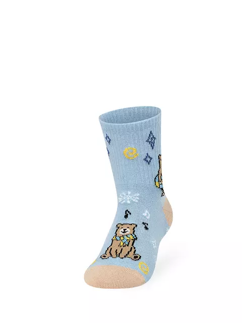 Носки детские (мишки) omsa kids calzino 21p75 blu chiaro, , 23-26 (14-16), OMSA, - 1