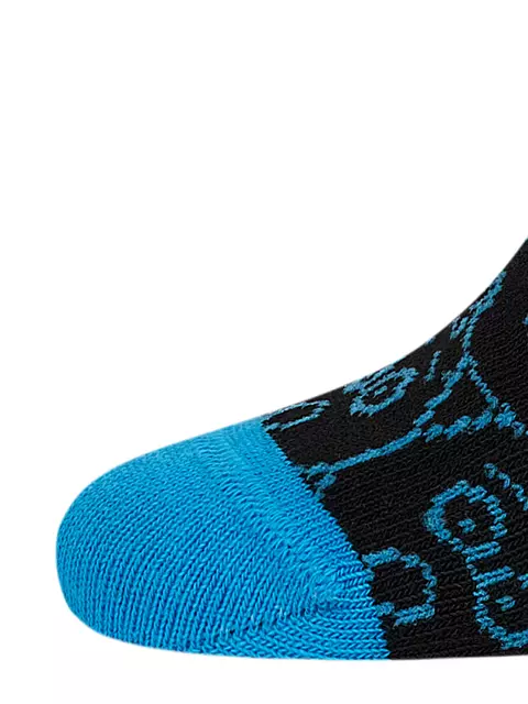 Носки детские (мордочки) omsa kids calzino 21p74 nero/blu, , 23-26 (14-16), OMSA, - 4