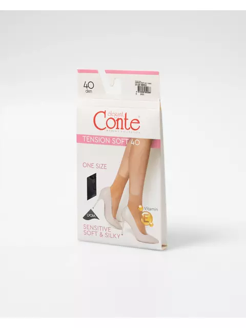Носки женские conte tension soft 40 (1 пара) nero, 14С-55СП, 36-39 (23-25), CONTE ELEGANT,  - 1