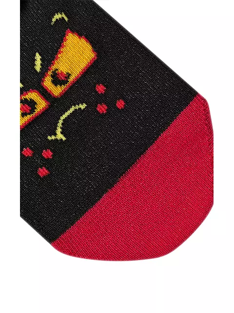 Носки детские (смайлики) omsa kids calzino 21p42 nero, , 35-38 (20-22), OMSA, - 3