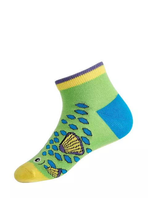 Детские укороченные носки (рыбки) omsa kids calzino 21p62 erba, , 23-26 (14-16), OMSA, - 2