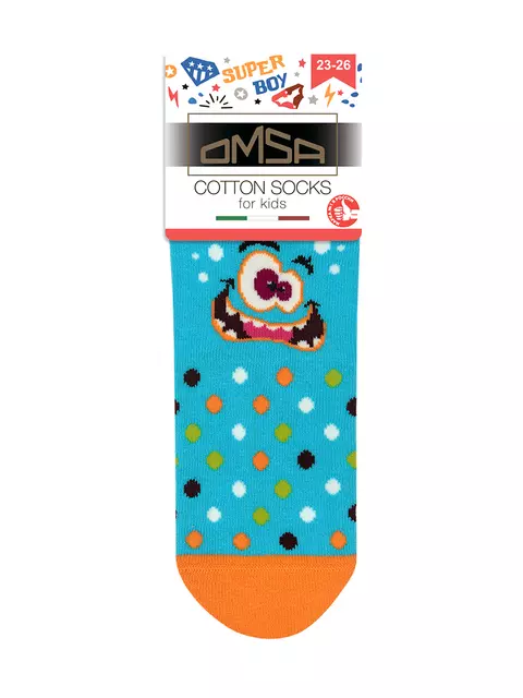 Носки детские (монстрики) omsa kids calzino 21p41 blu chiaro, , 31-34 (18-20), OMSA, - 3