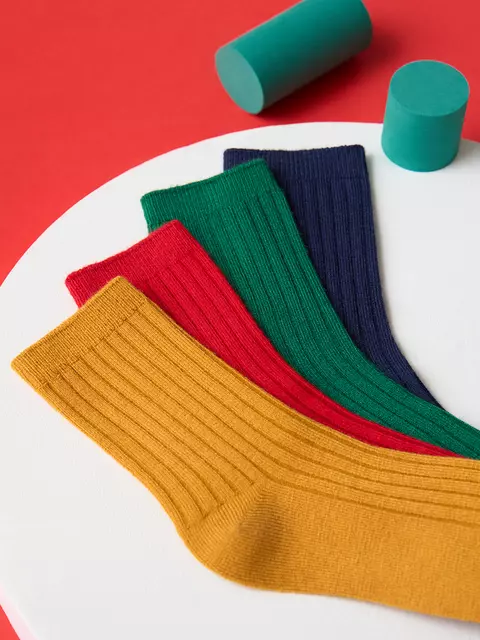 Детские носки с шерстью omsa kids calzino 21c06 ocra, , 19-22 (12-14), OMSA, - 3