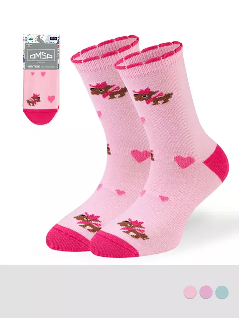 Носки детские (собачки) omsa kids calzino 21p63 rosa, , 23-26 (14-16), OMSA, - 1