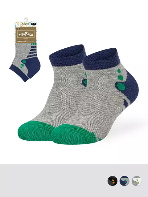 Носки детские укороченные omsa kids calzino 21s01 grigio melange, , 27-30 (16-18), OMSA, - 1