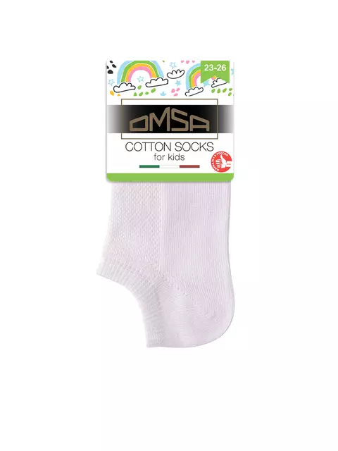 Носки детские короткие omsa kids calzino 21c01 bianco, , 31-34 (18-20), OMSA, - 2