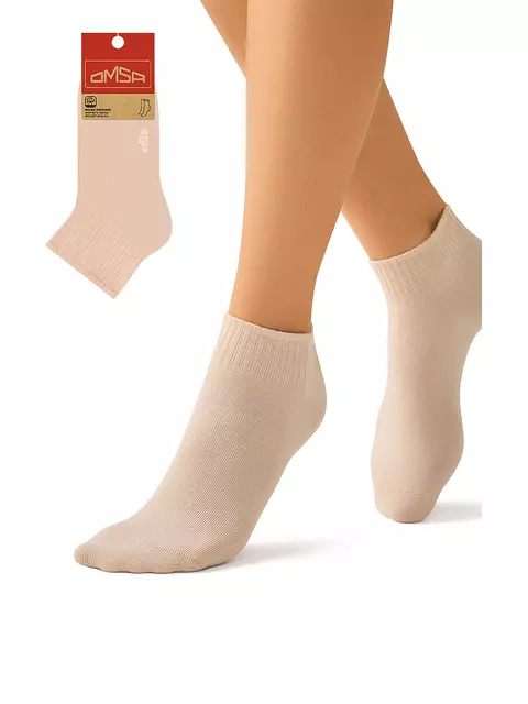Короткие женские носки omsa eco 253 beige, , 39-41 (25-27), OMSA, - 1