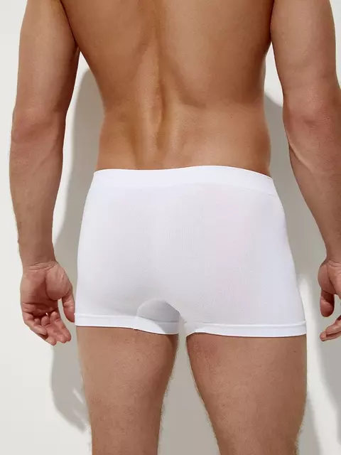 Трусы мужские боксеры бесшовные omsa omb 2235 viscose bianco, , 56 (4XL), OMSA, - 2