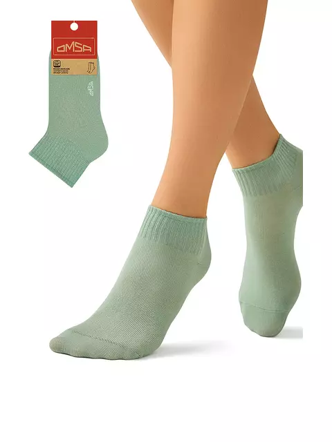 Короткие женские носки omsa eco 253 menta, , 39-41 (25-27), OMSA, - 1