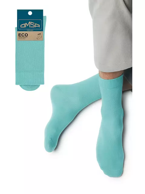 Мужские классические всесезонные носки omsa eco 401 colors azzurro, , 45-47 (29-31), OMSA, - 1