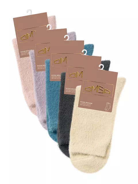 Женские «пушистые» зимние носки omsa comfort 350 lilla, , 39-41 (25-27), OMSA, - 2