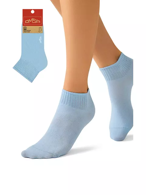 Короткие женские носки omsa eco 253 blu chiaro, , 39-41 (25-27), OMSA, - 1