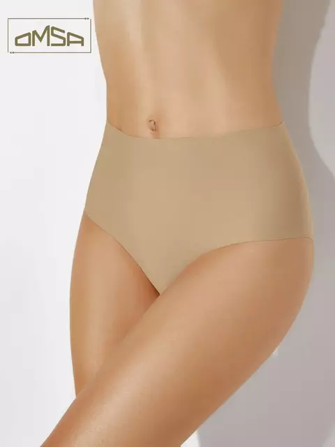 Женские трусы-слипы с высокой линией талии omsa omd 2231b invisible slip maxi nudo, , 44 (S), OMSA, - 1