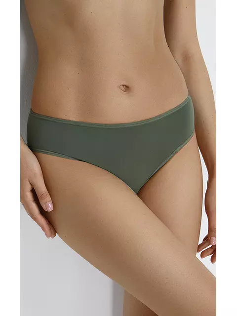 Трусы женские «слипы» c высокой линией талии omsa omd 2221s soft slip midi militari, , 46 (M), OMSA, - 1