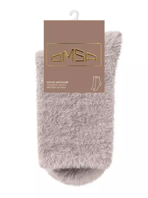 Женские «пушистые» зимние носки omsa comfort 352 cappuccino, , 39-41 (25-27), OMSA, - 4